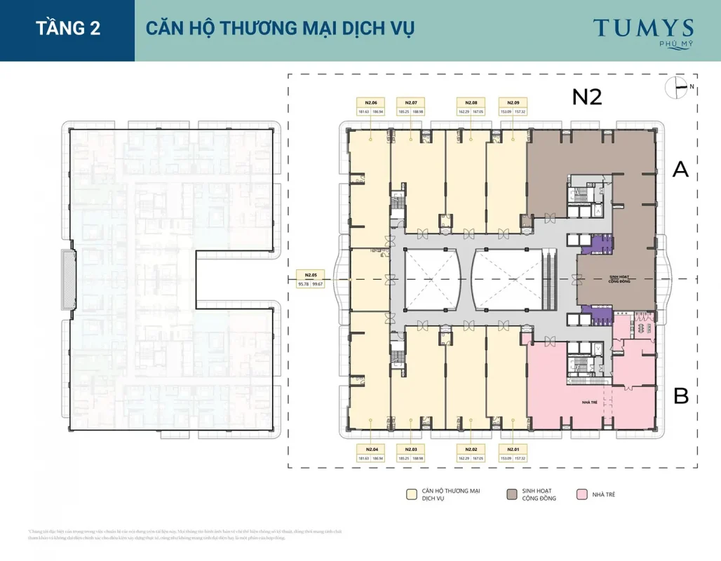 Sơ đồ căn hộ Tumys Homes Phú Mỹ theo tầng